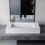 Umywalka 70x30 cm prostokątna nablatowa biała U700MCOLCW Cristalstone Linea Diago zdj.5