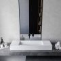 Umywalka 100x30 cm prostokątna nablatowa-z blatem biała U1000MCOLCW Cristalstone Linea Diago zdj.4