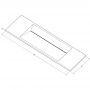 Umywalka 100x30 cm prostokątna wpuszczana-z blatem biała U1000MCOLCWCR Cristalstone Linea Diago zdj.2