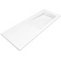 Umywalka 120x45 cm prostokątna wpuszczana-z blatem biała U1200MBPOLBCRBO Cristalstone Linea Ideal zdj.3