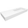 Umywalka 120x45 cm prostokątna ścienna-z blatem biała U1200MBPOLC Cristalstone Linea Ideal zdj.1