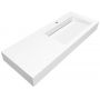 Umywalka 120x45 cm prostokątna ścienna-z blatem biała U1200MBPOLC Cristalstone Linea Ideal zdj.4