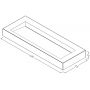 Umywalka 120x45 cm prostokątna ścienna biała U1200MOLCBO Cristalstone Linea Ideal zdj.2