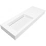 Umywalka 130x45 cm prostokątna ścienna-z blatem biała U1300MBLOLCBO Cristalstone Linea Ideal zdj.4
