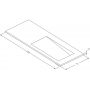 Umywalka 130x45 cm prostokątna wpuszczana-z blatem biała U1300MBPOLBCRBO Cristalstone Linea Ideal zdj.2