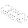 Umywalka 130x45 cm prostokątna ścienna-z blatem biała U1300MCOLCBO Cristalstone Linea Ideal zdj.2