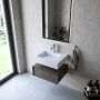 Umywalka 60x45 cm prostokątna ścienna biała U600MCOLC Cristalstone Linea Ideal zdj.5