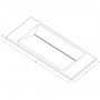 Umywalka 70x30 cm prostokątna wpuszczana biała U700MCOLCWCR Cristalstone Linea Diago zdj.2