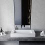 Umywalka 80x30 cm prostokątna nablatowa biała U800MCOLCW Cristalstone Linea Diago zdj.4