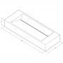 Umywalka 80x30 cm prostokątna nablatowa biała U800MCOLCW Cristalstone Linea Diago zdj.2