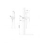 Bateria bidetowa z zestawem prysznicowym podtynkowa chrom S951870 Cersanit Virgo zdj.2