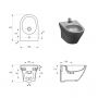 Bidet wiszący czarny K677041 Cersanit Larga zdj.2