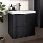 Umywalka z szafką 80 cm czarną S801587 Cersanit Tirso zdj.6