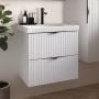 Umywalka z szafką 60 cm białą S801545 Cersanit Tirso zdj.6