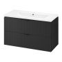 Szafka 99.4x44.6x57.2 cm podumywalkowa wisząca czarna S1017012 Cersanit Tirso zdj.3