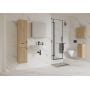 Szafka 59.4x14.1x59.2 cm z lustrem dąb S1058015 Cersanit Ovida zdj.4