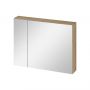Szafka 79.4x14.1x59.2 cm z lustrem dąb S1058016 Cersanit Ovida zdj.1