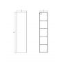 Szafka 39.4x33.7x160 cm boczna wisząca antracyt S164032 Cersanit Larga zdj.2
