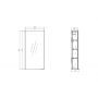 Szafka 40x14.3x80 cm z lustrem antracyt S164033 Cersanit Larga zdj.2