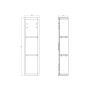 Szafka 20x14x80 cm boczna wisząca antracyt S164042 Cersanit Larga zdj.2