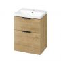 Umywalka z szafką 60 cm dąb S4004134 Cersanit City zdj.1
