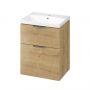 Umywalka z szafką 60 cm dąb S4004134 Cersanit City zdj.3