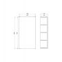 Szafka 40x13.8x80 cm boczna wisząca dąb S584111 Cersanit City zdj.2
