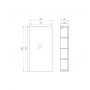 Szafka 40x14.1x80 cm z lustrem dąb S584114 Cersanit City zdj.2