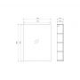 Szafka 59.4x14.1x80 cm z lustrem dąb S584115 Cersanit City zdj.2
