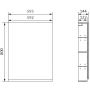 Szafka 60x14.4x80 cm boczna wisząca antracyt S590085 Cersanit Moduo zdj.2