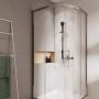 Kabina prysznicowa 90x90 cm półokrągła chrom połysk/szkło przezroczyste S157002 Cersanit Arteco zdj.5