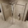 Ścianka prysznicowa walk-in 30 cm chrom połysk/szkło przezroczyste S161009 Cersanit Mille zdj.4