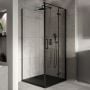 Kabina prysznicowa 90x90 cm kwadratowa czarny mat/szkło przezroczyste S584102 Cersanit City zdj.8