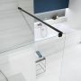 Ścianka prysznicowa walk-in 80 cm czarny mat/szkło przezroczyste S161007 Cersanit Mille zdj.4