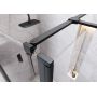 Ścianka prysznicowa walk-in 30 cm czarny mat/szkło przezroczyste S161011 Cersanit Mille zdj.3
