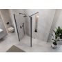 Ścianka prysznicowa walk-in 30 cm czarny mat/szkło przezroczyste S161011 Cersanit Mille zdj.4