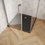 Drzwi prysznicowe 80 cm uchylne chrom połysk/szkło przezroczyste S162020 Cersanit Moduo zdj.5