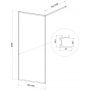Ścianka prysznicowa walk-in 90 cm złoty mat/szkło przezroczyste S164072 Cersanit Larga zdj.5