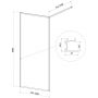 Ścianka prysznicowa walk-in 100 cm złoty mat/szkło przezroczyste S164073 Cersanit Larga zdj.2
