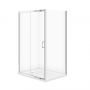 Kabina z brodzikiem 120x90 cm prostokątna chrom połysk/szkło przezroczyste S601248 Cersanit Iva zdj.1