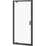 Drzwi prysznicowe 80 cm uchylne czarny mat/szkło przezroczyste S913011 Cersanit Arteco zdj.1