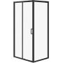 Kabina prysznicowa 100x80 cm prostokątna czarny mat/szkło przezroczyste S913017 Cersanit Arteco zdj.1