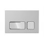 Przycisk spłukujący do wc chrom błyszczący-chrom mat K970406 Cersanit Block zdj.1