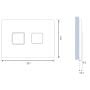 Przycisk spłukujący do wc chrom błyszczący S97057 Cersanit Accento Square zdj.2