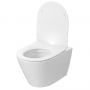 Miska WC z deską wolnoopadającą wisząca bez kołnierza ze spłukiwaniem wirowym biały S4004137 Cersanit City zdj.3