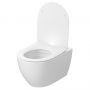Miska WC z deską wolnoopadającą wisząca bez kołnierza ze spłukiwaniem wirowym biały S4006005 Cersanit Zen zdj.3