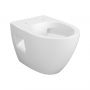 Miska WC z deską wolnoopadającą wisząca bez kołnierza ze spłukiwaniem wirowym biały połysk S4013010 Cersanit Moduo zdj.4