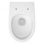 Miska WC z deską wolnoopadającą wisząca bez kołnierza ze spłukiwaniem wirowym biały połysk S4013010 Cersanit Moduo zdj.3