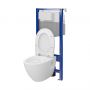 Zestaw WC stelaż z miską i deską S4027002 Cersanit Moduo zdj.4