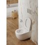 Miska WC z deską wolnoopadającą wisząca bez kołnierza ze spłukiwaniem wirowym biały połysk S4036001 Cersanit Navado zdj.7